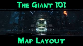 Zombies 101  The Giant 101  Map Layout Perk Locations Mystery Box Locations Walkthrough [upl. by Hartill356]