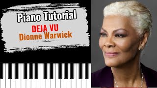 🎹 How to play quotDEJA VUquot by Dionne Warwick easy piano tutorial lesson [upl. by Yrogreg77]