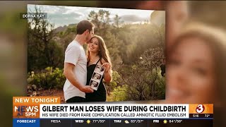 Gilbert man warns about childbirth complication after wife dies [upl. by Ayeka466]