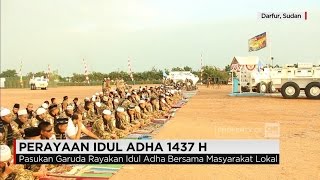 Kesederhanaan Perayaan Idul Adha Pasukan Garuda di Dafur Sudan [upl. by Adnohsirk]