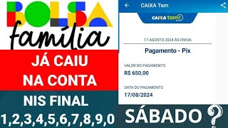 A CAIXA Econômica Faz O PAGAMENTO DO BOLSA FAMÍLIA HOJE SÁBADO NO CAIXA TEM LIBERADO [upl. by Auria]