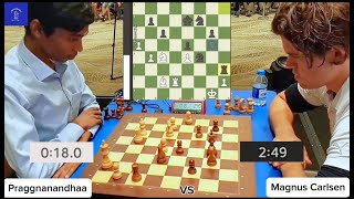 Praggnanandhaa Vs Magnus Carlsen  FIDE World Cup [upl. by Felecia]