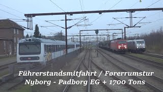 Führerstandsmitfahrt Dänemark  Førerrumstur Danmark Nyborg  Padborg EG  1700 Tons [upl. by Allemaj]