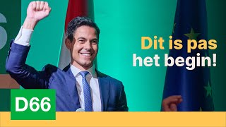 D66 — Speech Rob Jetten  Uitslagenavond EP24 [upl. by Adaminah350]