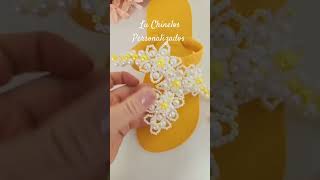 Chinelos Personalizados com pérolas chinelospersonalizados youtubeshorts diy [upl. by Olga]