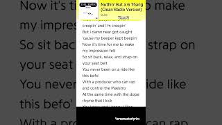 Nuthin’ But a G Thang Clean Radio Version Dr Dre Verse 2 Dr Dre The Chronic [upl. by Georgeta26]