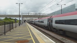 Virgin Trains Pendolino storms through Milton Keynes Central 4716 [upl. by Riesman]