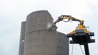 Selective Demolition 80ft Silo [upl. by Zetes719]