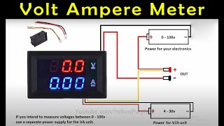 How to Setup a Digital Volt Amp Meter Wire Connection [upl. by Fleck]