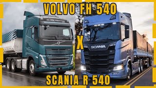 QUAL CAMINHÃO É MELHOR VOLVO FH 540 X SCANIA R540 [upl. by Nayhr]