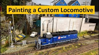 Custom Painting The Atlas HO Scale SD35 Locomotive Final  Boomer Diorama   242 [upl. by Castor]