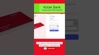 shorts kotak bank passbook apply online kotak bank ytshorts short trending banking [upl. by Haya417]