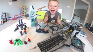 FATHER SON ULTIMATE LEGO BATTLE  Avengers Helicarrier [upl. by Aramoiz]