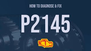 How to Diagnose and Fix P2145 Engine Code  OBD II Trouble Code Explain [upl. by Emelun]