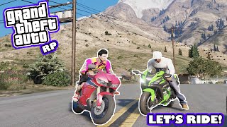 GTA RP  TOP SPEED DRAG RACING MOTORCYCLES NINJA VS CBR 1000 [upl. by Latnahc]