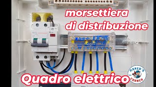 impianti elettrici abitazione morsettiera di distribuzione collegamenti [upl. by Harve]