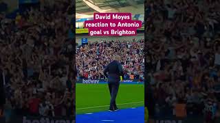 David Moyes reaction to Antonio goal vs Brighton [upl. by Nnylav]