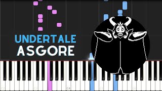 Asgore Piano Solo Tutorial  Undertale [upl. by Bowden]