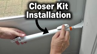 How to Install a Storm Door Closer  Andersen Storm Door 400 Series  The Fixer Clips [upl. by Martineau]