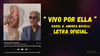 Karol G Andrea Bocelli  Vivo Por Ella Letra Oficial [upl. by Marina]