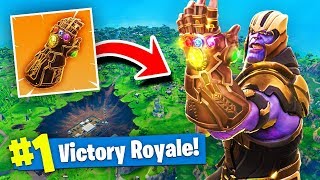 NEW THANOS INFINITY GAUNTLET GAMEPLAY In Fortnite Battle Royale [upl. by Annahsor]