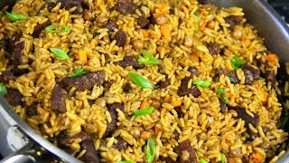 Tasty Beef Pelau TastyTuesdays  CaribbeanPotcom [upl. by Akinwahs]