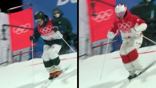 Mogul Skiing Comparison of Olympic Medalists Walter Wallberg and Mikael Kingsbury [upl. by Perzan]