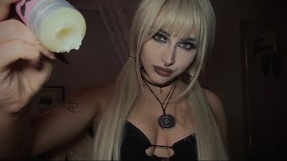 Alternative Girl Uses Hair Wax To Tame Your Flyaways ASMR soft spoken  whispers compliments [upl. by Oludoet]