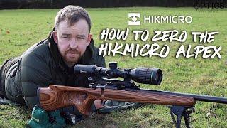 How To Zero The HIKMICRO Alpex A50 Day amp Night Vision Rifle Scope [upl. by Neesay]