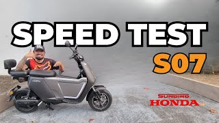 Sundiro Honda S07 Speed Test  Electric Vehicle Manila [upl. by Wadsworth206]