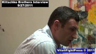 Klitschko Brothers Interview 9272011 [upl. by Katz]