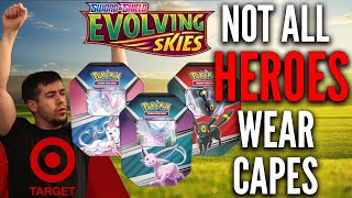 Hero V Tins From TARGET Have EVOLVING SKIES [upl. by Suoicerp981]