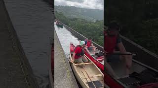 Canoeing at height Llangollen canal Каное высоко над землей [upl. by Tnek]