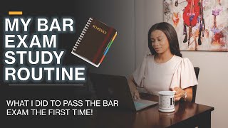 MY BAR EXAM STUDY ROUTINE  What I Did to Pass the Bar the First Time [upl. by Magocsi]