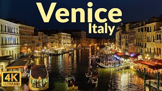 Walking Tour of Venice Italy at Night 4K Ultra HD  Charming Venice Nightlife [upl. by Audie]