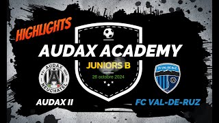 Highlights  Audax Academy  FC ValdeRuz [upl. by Anyotal]