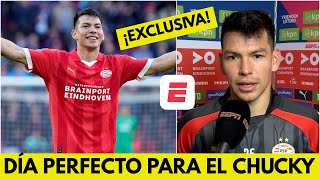 EN EXCLUSIVA CHUCKY LOZANO FELIZ tras su primer HAT TRICK en EUROPA con PSV vs AJAX  Eredivisie [upl. by Fezoj]