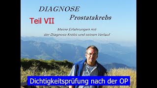 Dichtigkeitsprüfung nach radikaler Prostatektomie  Prostatakrebs Teil 7 [upl. by Jenks]