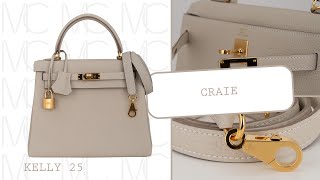 The Perfect Neutral Hermès Kelly Retourne 25 Bag in Craie with Gold Hardware • MIGHTYCHIC • [upl. by Steinke]