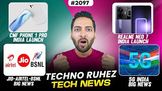 CMF Phone 1 Pro😲JioAirtelBSNL Big News Oneplus 13R SD 8 Gen 3POCO X7 Pro India Launch5G India [upl. by Korney]