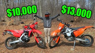 Honda 450RL vs KTM 500 drag racing [upl. by Niu]