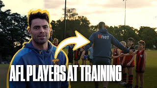 A Bunch Of AFL Players GATECRASH A Local Football Training [upl. by Nama612]