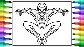 Coloring Classic SpiderMan Costume [upl. by Steddman]