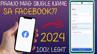 PAANO MAG SINGLE NAME SA FACEBOOK 2024  FACEBOOK SINGLE NAME 2024 facebook fb onename [upl. by Sonya]