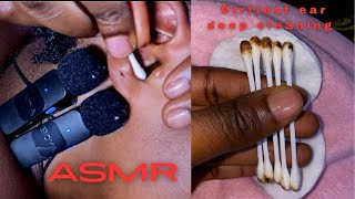 ASMR  deep ear cleaning  head massage  first ASMR video 😇 [upl. by Eirffej]