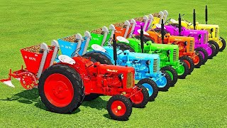 PLANTINGHARVESTING POTATOES amp TRANSPORTING WITH ZETOR MINI TRACTORS  FS22 [upl. by Halet]