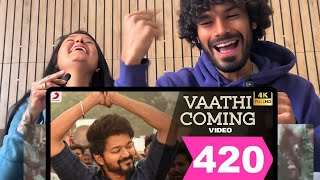 REACTION to Master  Vaathi Coming Song Vídeo  Thalapathy Vijay • LATIN COUPLE REACTS [upl. by Aicnerolf]