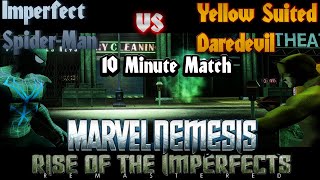 Imperfect SpiderMan vs Yellow Suited Daredevil 10 Minute Match Marvel Nemesis Remastered Mod [upl. by Norton]