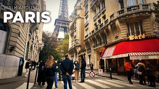 Wonderful PARIS  Walking tour  POV  Automn Eiffel tower and Trocadero [upl. by Knut]