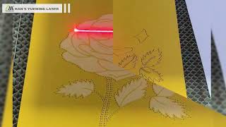 Flowers Laser Marking Machine from YUEMING [upl. by Dagall]